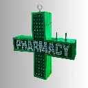 PHARMACY Plus Sign Double Sided Flashing Shop Accessories Green Outdoor Display. Ultra Bright Xxl 18"X18" Led Light,2 Hanging Modes